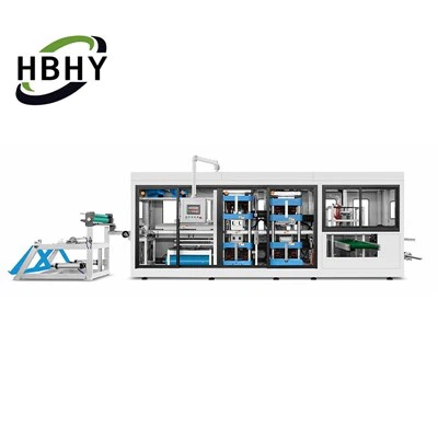 Trīs staciju plastmasas termoformēšanas mašīna